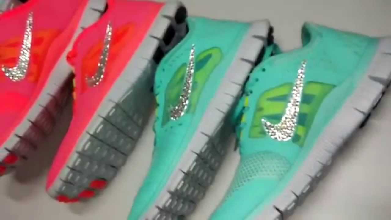 nike free run DIY with diamond (Swarovski Crystals) YouTube nike free run DIY with diamond (Swarovski Crystals) YouTube