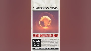 UGC declared 23 FAKE universities in India. See next video for details. #indianuniversity #ugc
