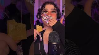 First Time Trying Edible Crystals asmr mukbang longnails
