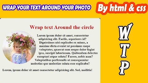 Wrap text around a Circle - Unlimited CSS Mini Project