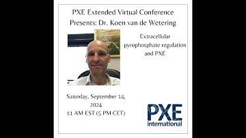 "Extracellular pyrophosphate regulation and PXE" -2024  PXE Extended Virtual Conference