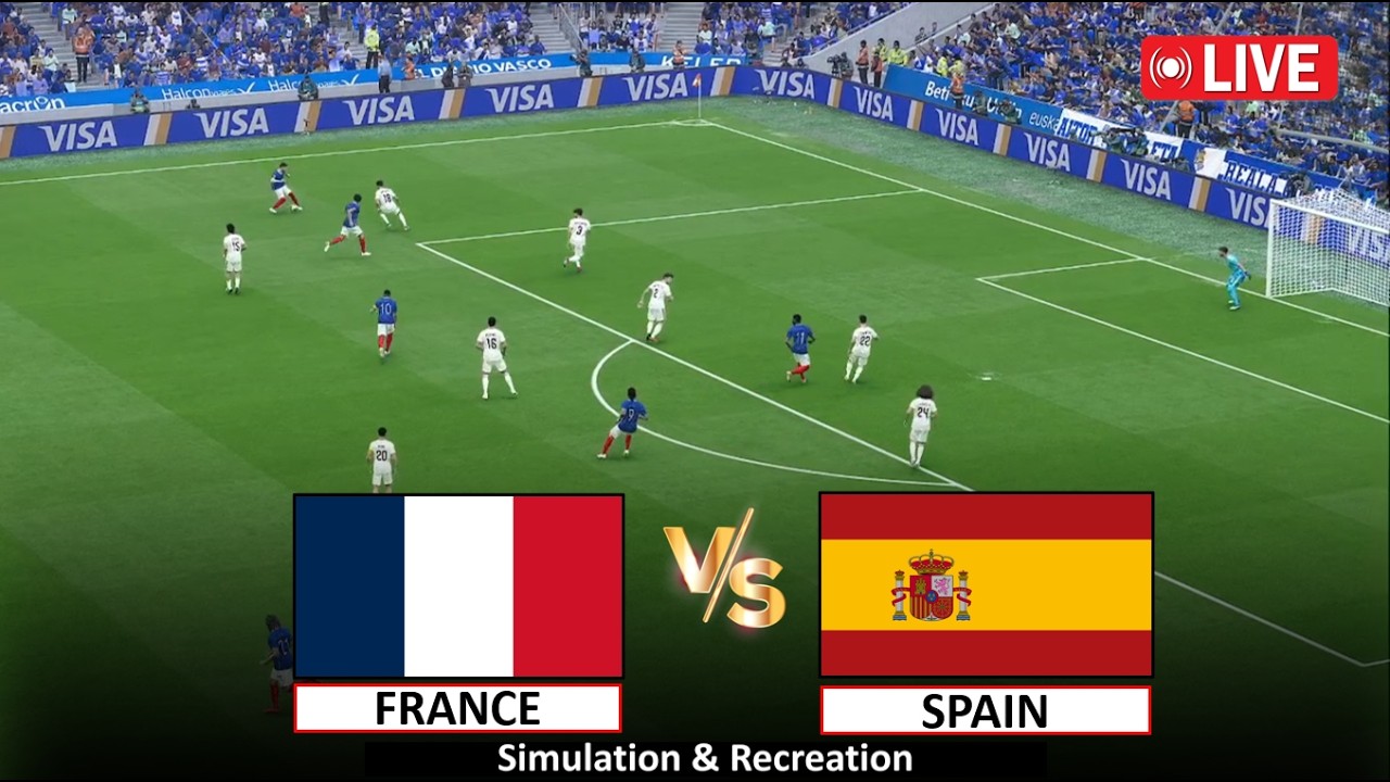 🔴Live : France vs Spain I Video Game Simulation I PES 2021 Full Match Live Stream I 15 July, 2026