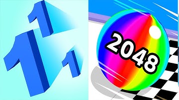 Number Merge Run VS Ball Run 2048 - All Levels Gameplay Android iOS Ep 1