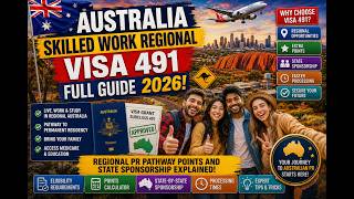Australia Skilled Work Regional Visa 491-2026! Regional PR Points, State Sponsorship Explained!