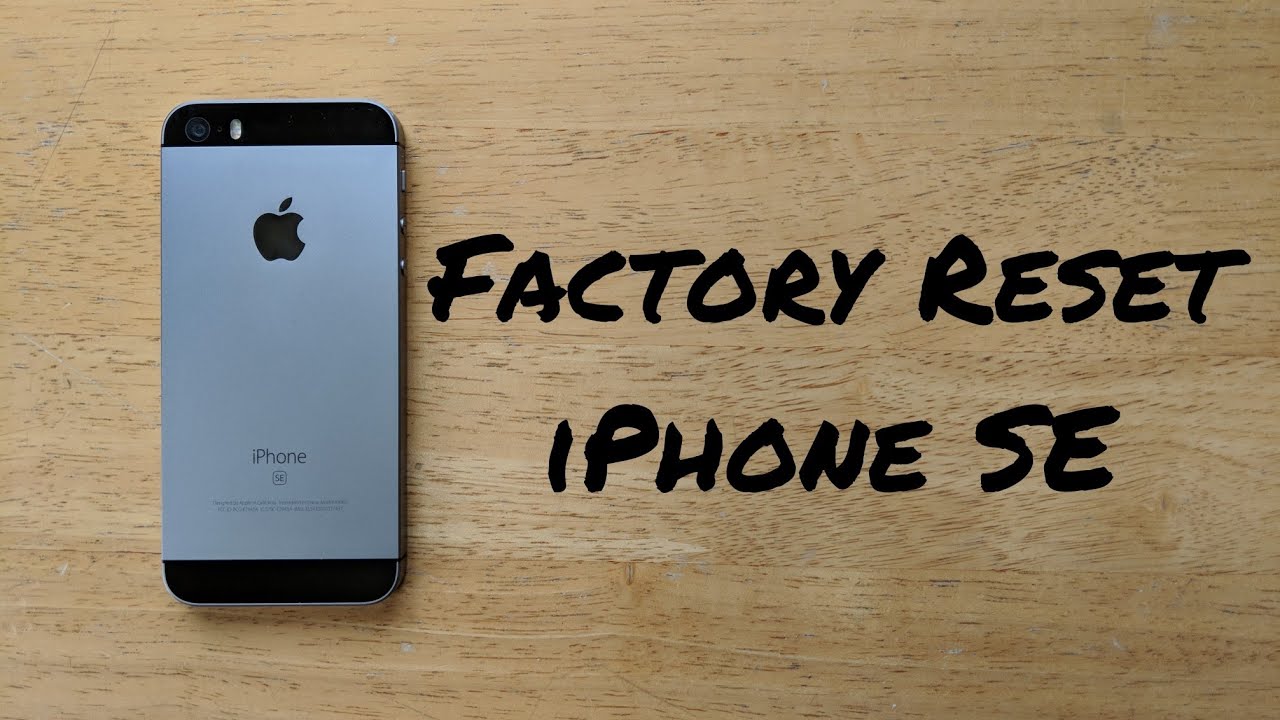 How To Factory Reset Iphone Se 6 7 8 X Youtube