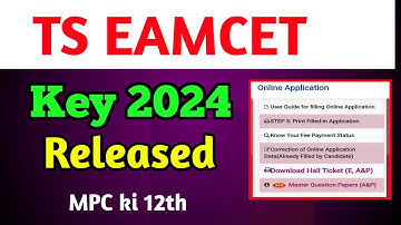 ts eamcet 2024 key|eamcet 2024 key paper download|ts eamcet response Sheet 2024