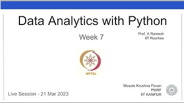 Data Analytics with Python | live session 07 | krushna NPTEL TA cs08