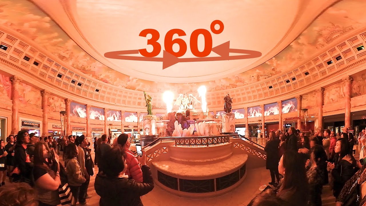 360° / VR 4K Fall of Atlantis Fountain Show at Caesars Forum Shops