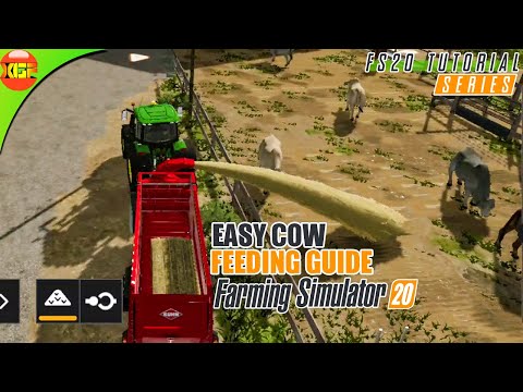Feed Cows Easily | Farming Simulator 20 | FS 20 guides how to!