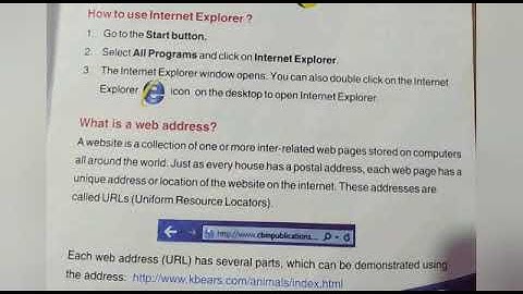 Std : 4 Sub : Computer.Ls. No 2 The Internet a global network