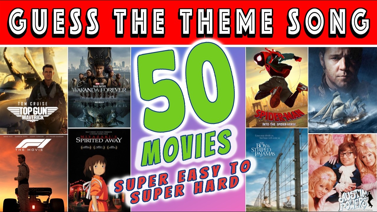 Guess The Movie Theme Song QUIZ CHALLENGE (60 Tracks)