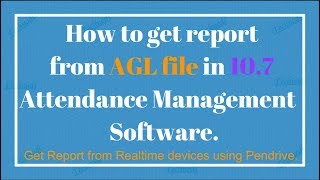 How to get Report using pen drive in Realtime  Attendance Management Software 10.7 or 10.8 screenshot 1