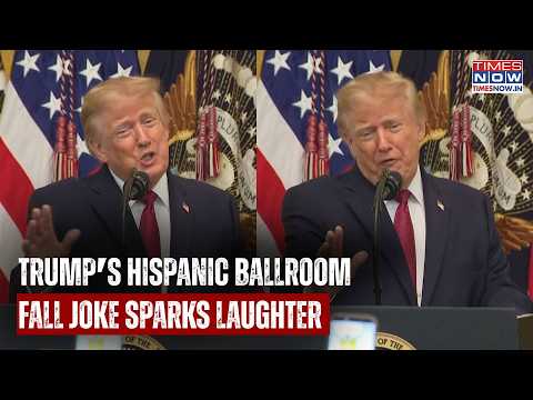 Trump's 'Only Hispanic Could Survive Fall In Ballroom' Joke Leaves Everyone In Splits, Crazy Moment