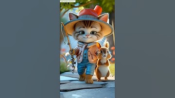 hành trình đi câu cá của mèo con