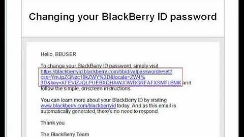 How to video on Resetting your BlackBerry ID Password