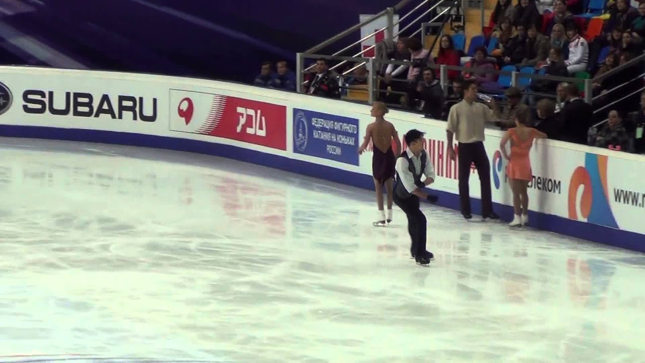Cup of Russia 09 11 2012 Tatiana VOLOSOZHAR / Maxim TRANKOV warm-up SP