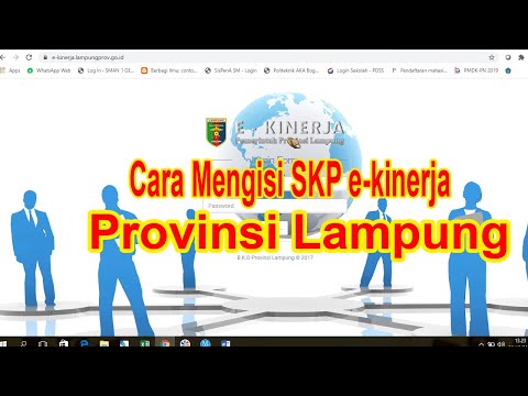 cara mengisi SKP ekinerja Provinsi Lampung