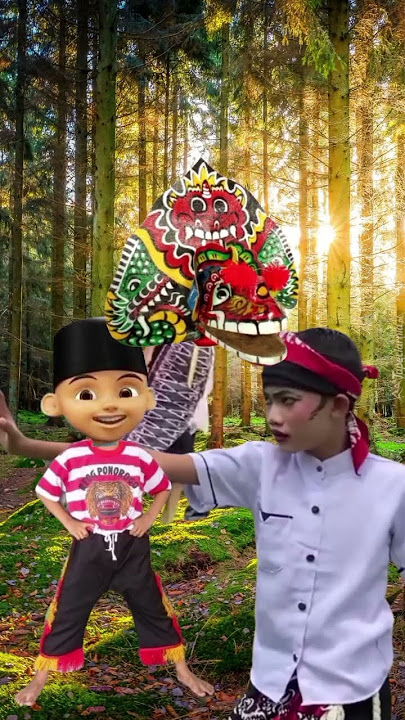 Upin ipin dirubah menjadi barongan caplokan sama entul #upinipin #barongan