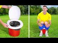 LIFE-SAVING GADGETS AND CLEVER TRAVEL HACKS || Funny Camping Challenge For 24 HOURS By 123GO! TRENDS