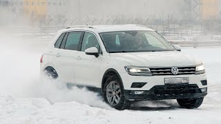 VW Tiguan 2.0 4WD 180hp на ледовой гоночной трассе "Автодром Санкт-Петербург"