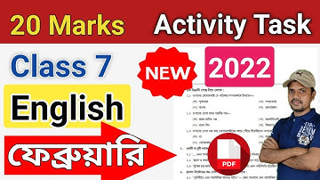 Class 7 English Model Activity Task February 2022 | PART 2 | Full Marks 20 |  @Versatile School