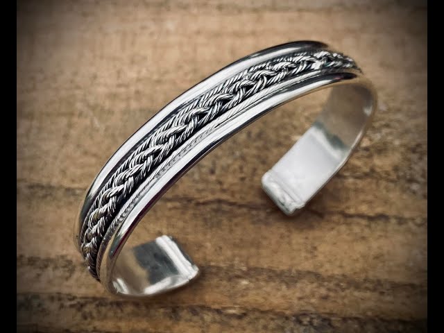 Taxco Silver Hinged Bangle Bracelet