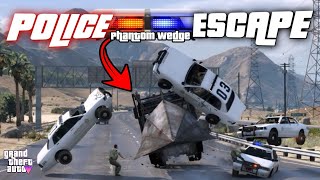 Gta 5 - Crazy Phantom Wedge Crashes Police Getaway