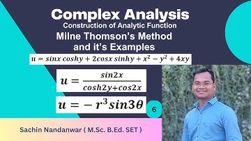 Construction of Analytic functions || Milne Thomson