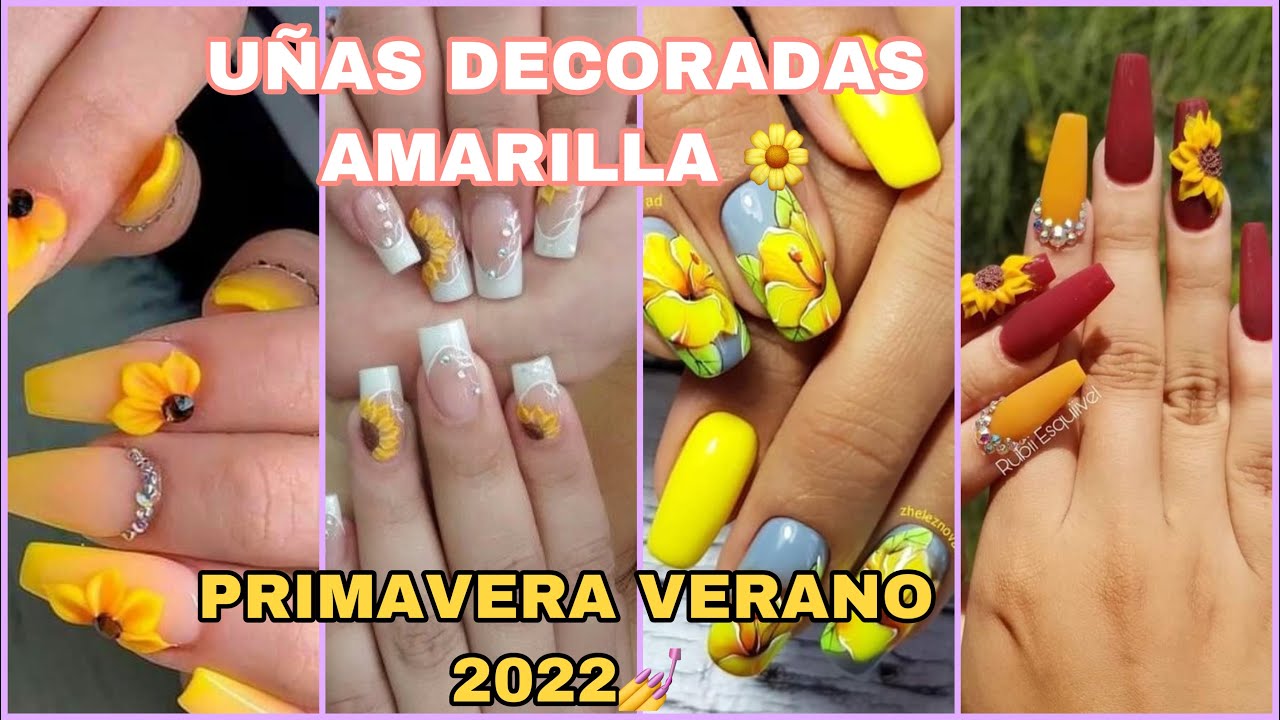 HERMOSOS DISEÑOS DE UÑAS AMARILLAS |UÑAS ACRÍLICAS| PRIMAVERA VERANO 2022  🌼 - thptnganamst.edu.vn