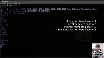 Mathematical Calculations in Linux | bc calculator in linux | programming features of bc calculator