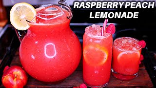 Fresh Raspberry Peach Lemonade Recipe - How to make Lemonade