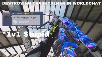 Destroying a Trashtalker from World Chat in a 1v1 (I Made Him Quit)