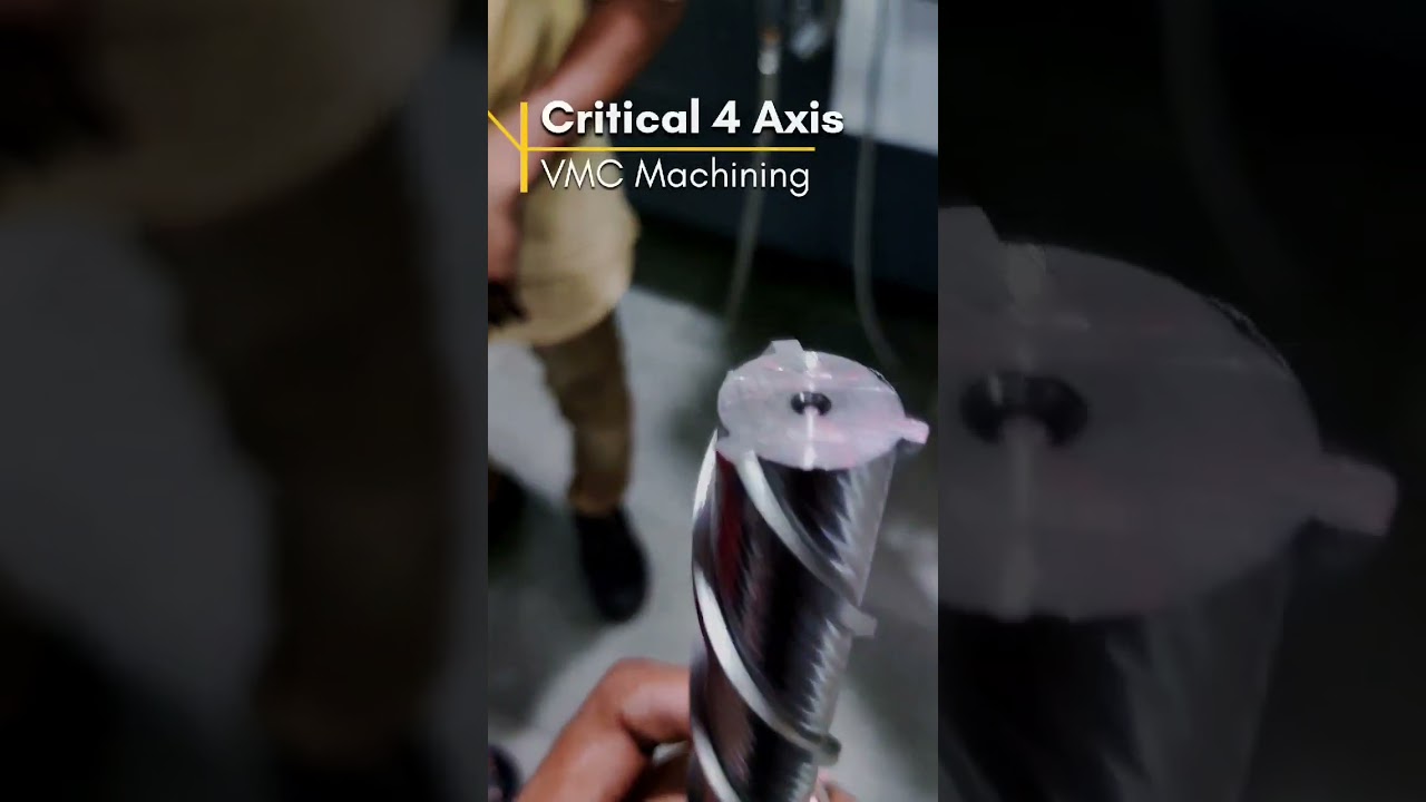 VMC 4 Axis Screw Machining #cnc #vmc #machining #cncmachine #screw #4axis #cad #cam #3dmodeling