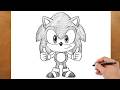 How to Draw Sonic the Hedgehog with Thumbs Up! (Easy Step-by-Step)