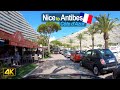 Drivers view nice to antibes on the french riviera france 