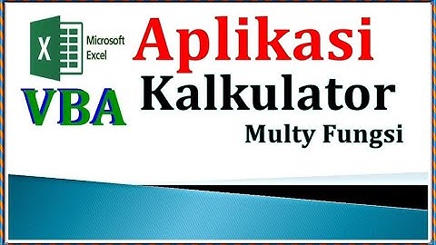 APLIKASI KALKULATOR EXCEL VBA