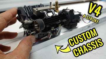 4 CYLINDER V400 FOUR STROKE NITRO RC ENGINE - Build Series Part 1 - Custom Chassis Needed
