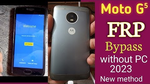 Moto G5 Frp Bypass android 7.0 without PC 2023