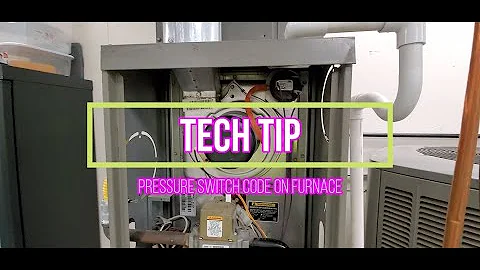 Furnace error code for pressure switch