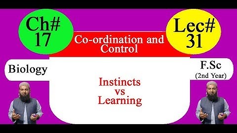 Biology Ch#17-Lecture#31 Instincts vs learning  (F.Sc 2nd Year)