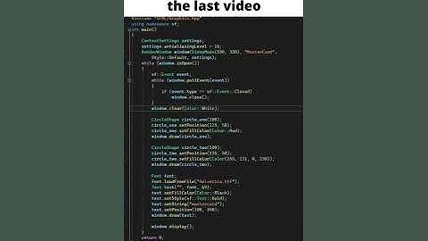How to draw the sign of MasterCard, using SFML C++. CHECK THE COMMENDS and this is the last video.