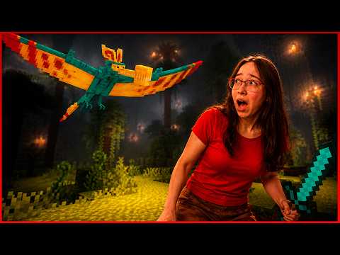 It was NOT EASY at all to find this CAVE full of DINOSAURS! - DinoWars Minecraft