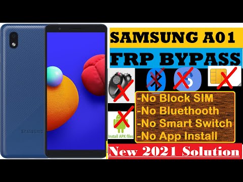 Samsung A01 A015 FRP BYPASS  GOOGLE ACCOUNT REMOVE 2021  NO SIM NO APK INSTALL