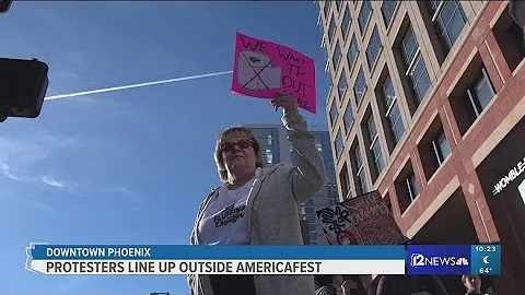 Turning Point's annual AmericaFest conference in Phoenix draws 'counterpoint' protest