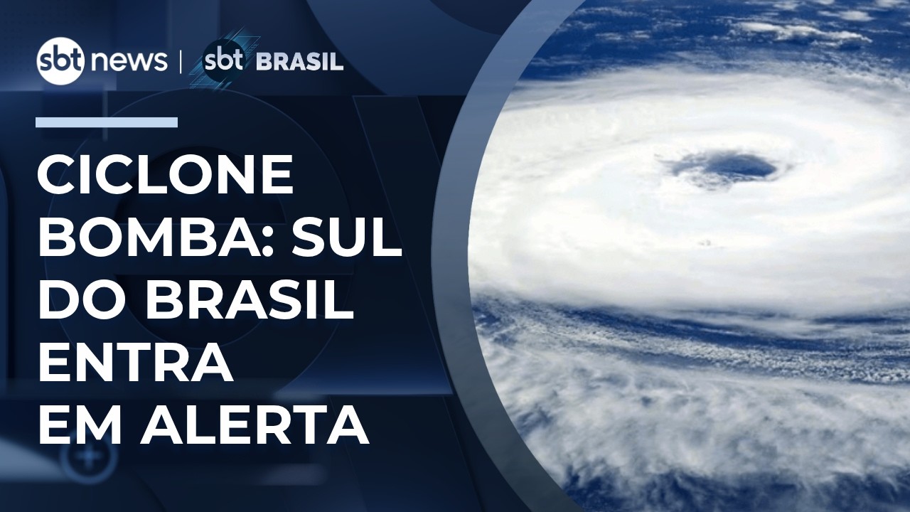 Ciclone bomba: entenda o fenômeno que pode se formar no Sul do Brasil | #SBTBrasil