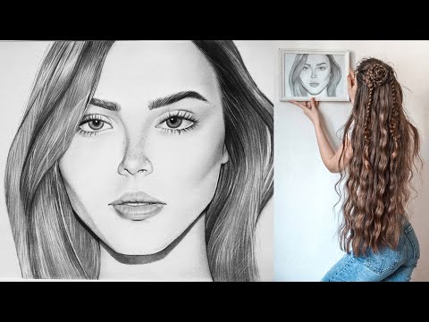 Как се рисува женски портрет? - timelapse drawing