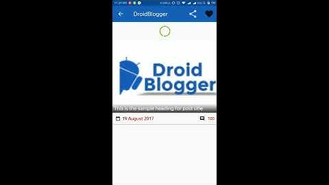 Make Android Application for Wordpress and Blogger Blogs - DroidBlogger
