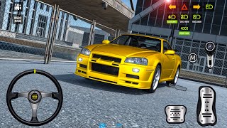 New Yellow Nissan Skyline Parking: car parking class 2025 3D | car game android gameplay screenshot 2