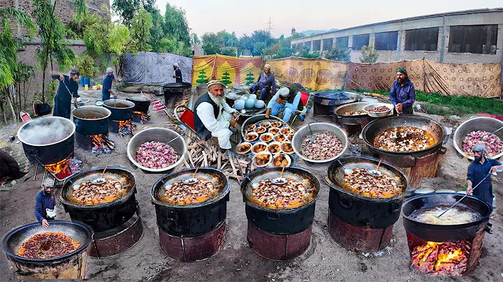 Wedding Food Preparation in Kabul Afghanistan | Kabuli Pulao recipe | Afghanistan's Village Life thumbnail