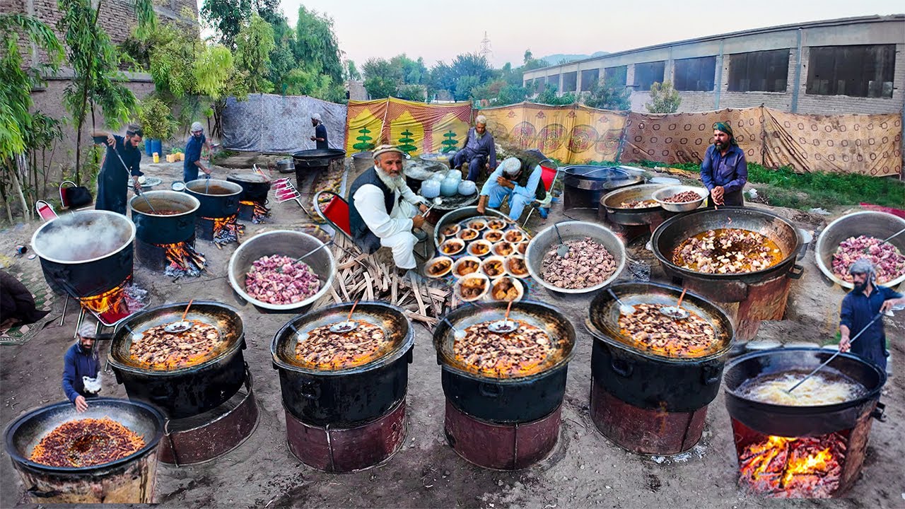 Wedding Food Preparation in Kabul Afghanistan | Kabuli Pulao recipe | Afghanistan's Village Life